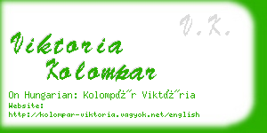 viktoria kolompar business card